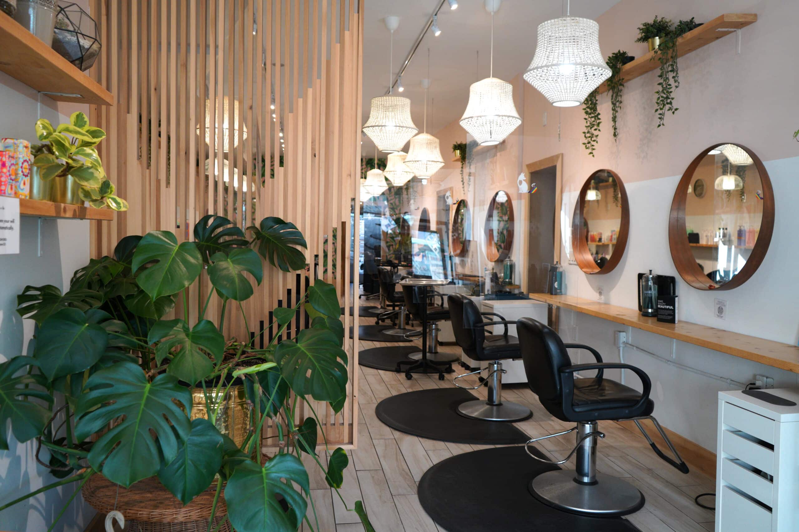 Inside area of salon 